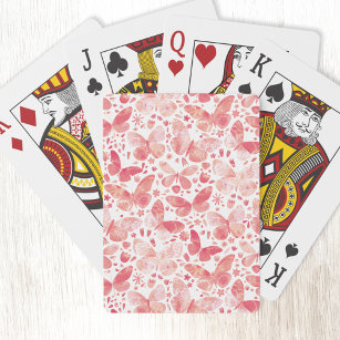 Schmetterlingsfarben Pink Playing Cards Spielkarten