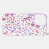 Schmetterlingsfarben und Blume Rose iPhone Hülle (Rückseite (Horizontal))
