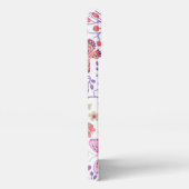 Schmetterlingsfarben und Blume Rose iPhone Hülle (Rechte Seite)