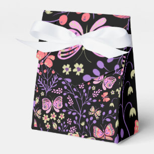 Schmetterlingsfarben und Blume Rose niedlich Geschenkschachtel