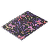 Schmetterlingsfarben und Blume Rose niedlich Notizblock (Linke Seite)