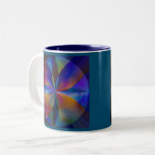 Schmetterlingsfarben Zweifarbige Tasse (Vorderseite Links)