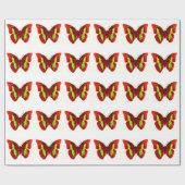 Schmetterlingsfarbenfrohe Artwork-Umschlagpapier Geschenkpapier (Flach)