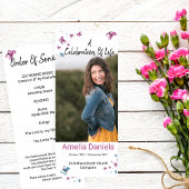 Schmetterlingsfeier der Lebensfotokarte Einladung