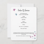 Schmetterlingsfeier der Lebensfotokarte Einladung (Rückseite)