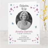 Schmetterlingsfeier Karte (Gelbe Blume)