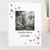 Schmetterlingsfeier Karte (Rückseite)