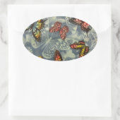 Schmetterlingsfeld Ovaler Aufkleber (Tasche)