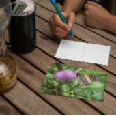 Schmetterlingsfest auf der lila Sippe Postkarte