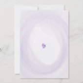 Schmetterlingsflattern vom Lila Rosa 1. Geburtstag Einladung (Rückseite)