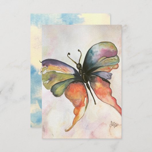 Schmetterlingsfleck Danke Karte (Vorne/Hinten)