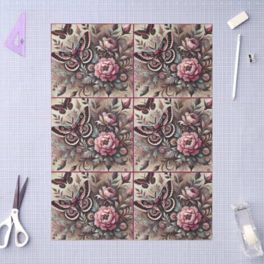 Schmetterlingsfliege-Blume Schmetterlinge, Whimsik Seidenpapier (Basteln)