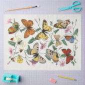 Schmetterlingsfliege Blume Vintage rustikale Entko Seidenpapier (Basteln)