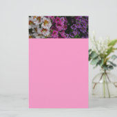 Schmetterlingsfliege Blume Weißrosa und Lila Briefpapier (Stehend Vorderseite)