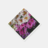 Schmetterlingsfliege Blume Weißrosa und Lila Serviette (Ecke)