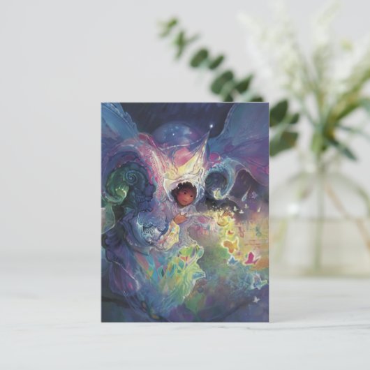 Schmetterlingsfliege-Glitzern*** Postkarte (Stehend Vorderseite)