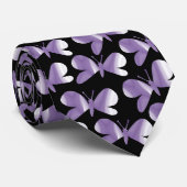 Schmetterlingsfliege-Silhouetten - Diamanttex auf  Krawatte (Gerollt)