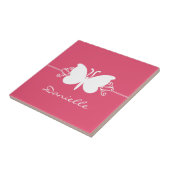 Schmetterlingsfliege-Wirbel, Tile, Rosa Fliese (Seite)