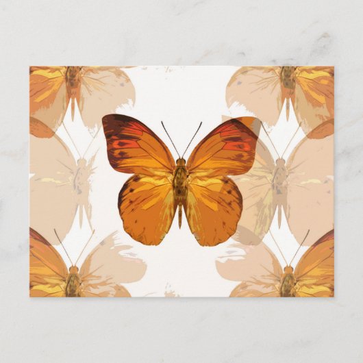 Schmetterlingsfliegen Postkarte (Vorderseite)