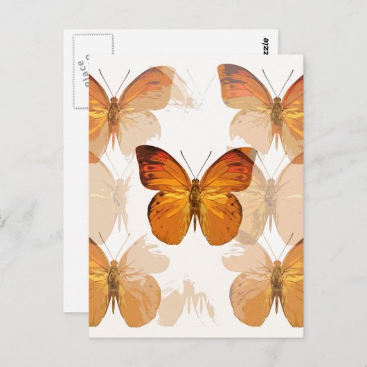Schmetterlingsfliegen Postkarte (Vorne/Hinten)