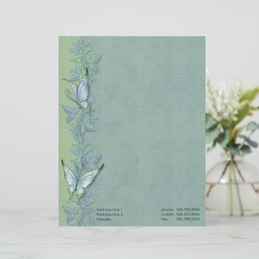 Schmetterlingsflora - Anpassen Briefbogen (Stehend Vorderseite)