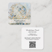 *~* Schmetterlingsflora Vollmond Blume QR AP70 Quadratische Visitenkarte (Vorne/Hinten)