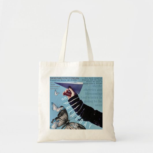 Schmetterlingsflug-Leinwand-Tasche Tragetasche (Vorne)