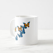 Schmetterlingsflug mit Ruhe und Entspannung Kaffeetasse (Vorderseite Links)