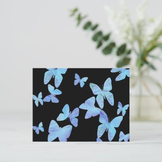Schmetterlingsflug Postkarte (Stehend Vorderseite)
