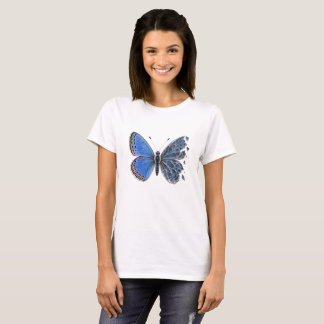Schmetterlingsflügel des Gemeinen Bläulings aus ze T-Shirt