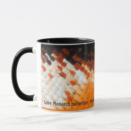 Schmetterlingsflügel des Monarchfalters Tasse (Links)