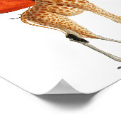 Schmetterlingsflügel-Giraffe Poster (Ecke)