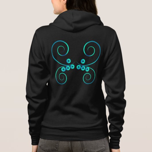 Schmetterlingsflügel Hoodie (Rückseite)