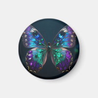 Schmetterlingsflügel mit Juwelen Irisierendes Blau