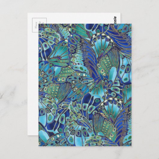 Schmetterlingsflügel Postkarte (Vorne/Hinten)