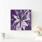 Schmetterlingsflügel Quadratische Wanduhr (Zuhause)