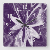 Schmetterlingsflügel Quadratische Wanduhr (Vorderseite)