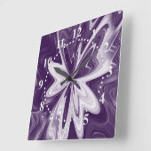 Schmetterlingsflügel Quadratische Wanduhr (Winkel)