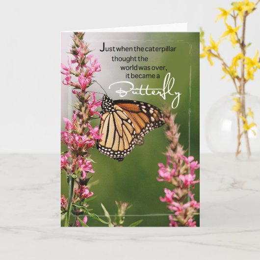 Schmetterlingsförderung Karte (Gelbe Blume)