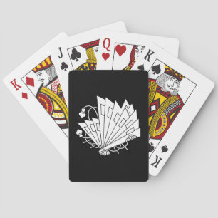 Schmetterlingsförmige Fächer (Hi-ohgi cho) Spielkarten