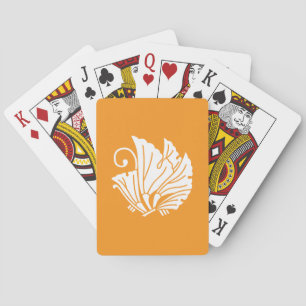 Schmetterlingsförmige Ginkgoblätter Spielkarten