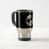 Schmetterlingsförmige Nelke mit Kind Reisebecher (Vorderseite Links)