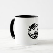 Schmetterlingsförmige Nelke mit Kind Tasse (Vorderseite Links)