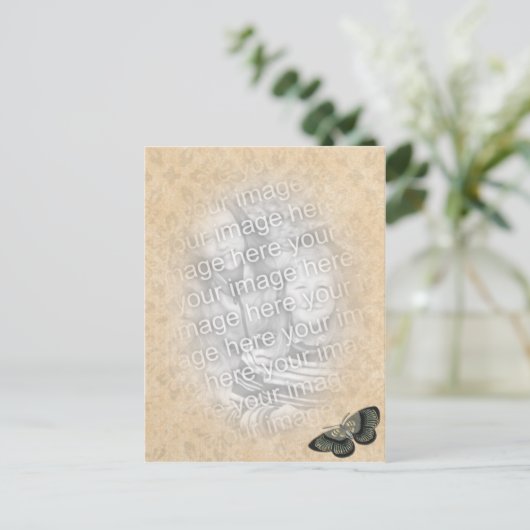 Schmetterlingsfoto Postkarte (Stehend Vorderseite)