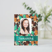 Schmetterlingsfoto-Vorlage Postkarte (Stehend Vorderseite)