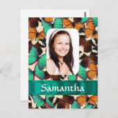 Schmetterlingsfoto-Vorlage Postkarte (Vorne/Hinten)