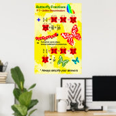Schmetterlingsfraktion: Hinzufügen und Subtraktier Poster (Heimbüro)