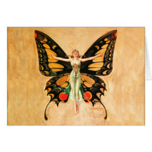 Schmetterlingsfrau-Flug-Illustration