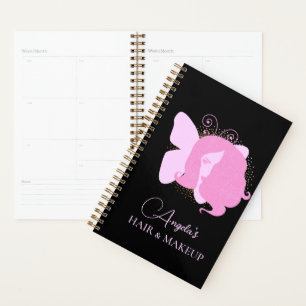 Schmetterlingsfrau-Make-up-Salon Rosa Schwarz Sch Planer