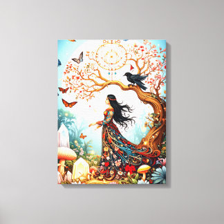 Schmetterlingsfrauen morgens leinwanddruck